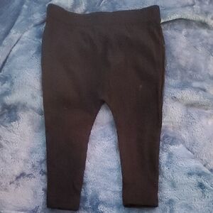 Kids Black Ribbed Leggings